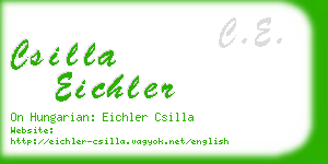 csilla eichler business card